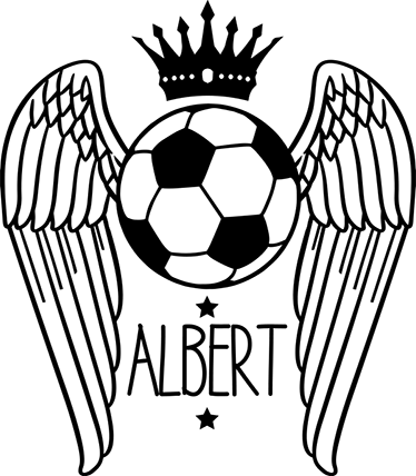 Poster de futebol vinil de bola alada personalizável - TenStickers