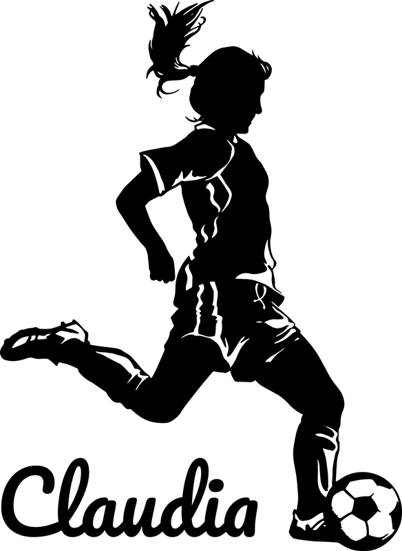 Poster de futebol jogadora de futebol com nome - TenStickers