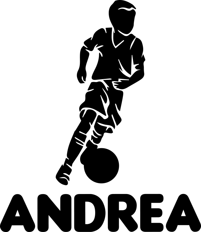 Poster de futebol jogador infantil - TenStickers