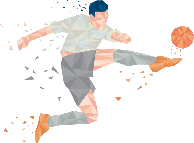 Poster de futebol jogador profissional abstrato - TenStickers