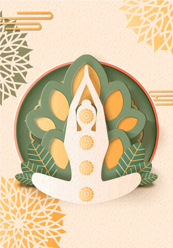 Poster zen para yoga namastê - TenStickers
