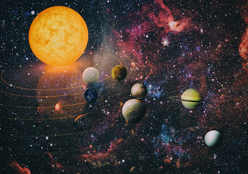 Poster planetas do sistema solar e sol - TenStickers
