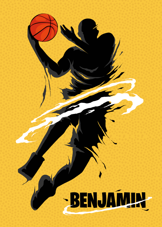 Poster personalizável de basketball - TenStickers