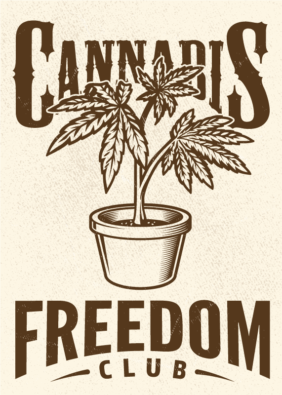 Poster club da liberdade da cannabis - TenStickers