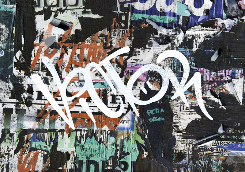 Poster graffiti com nome personalizado - TenStickers