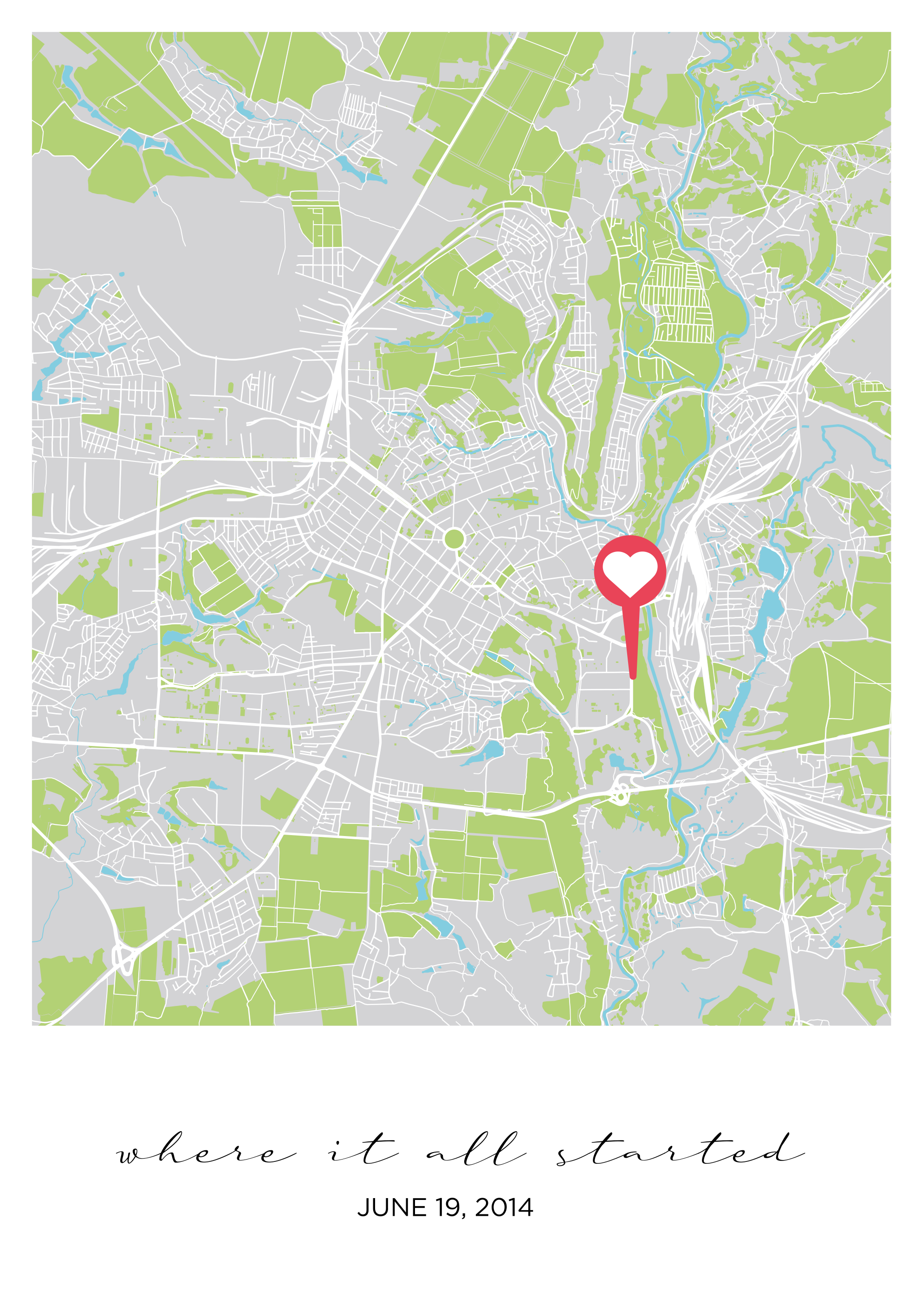 Poster para personalizar onde tudo começou - TenStickers