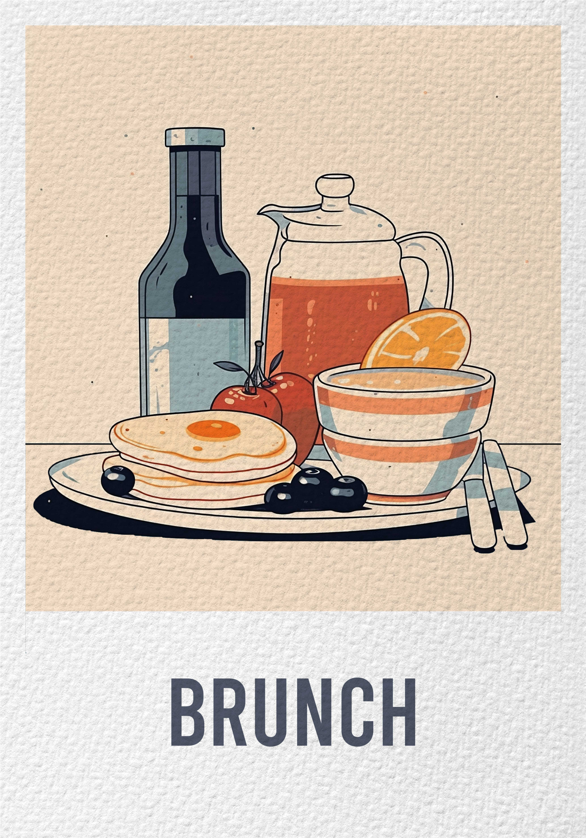 Poster cozinha brunch = Brunch - TenStickers