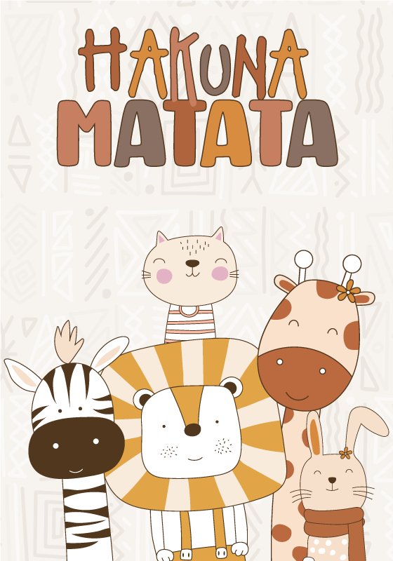 Poster infantil hakuna matata - TenStickers
