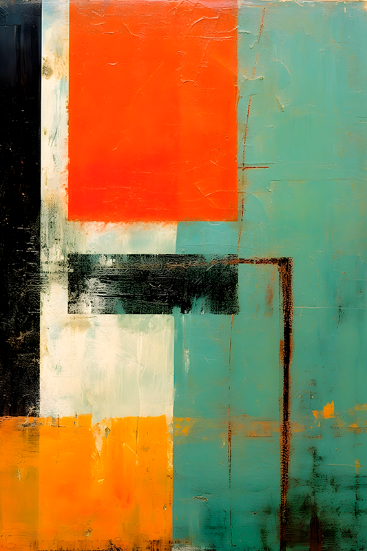 Poster de arte com retângulos expressionistas - TenStickers