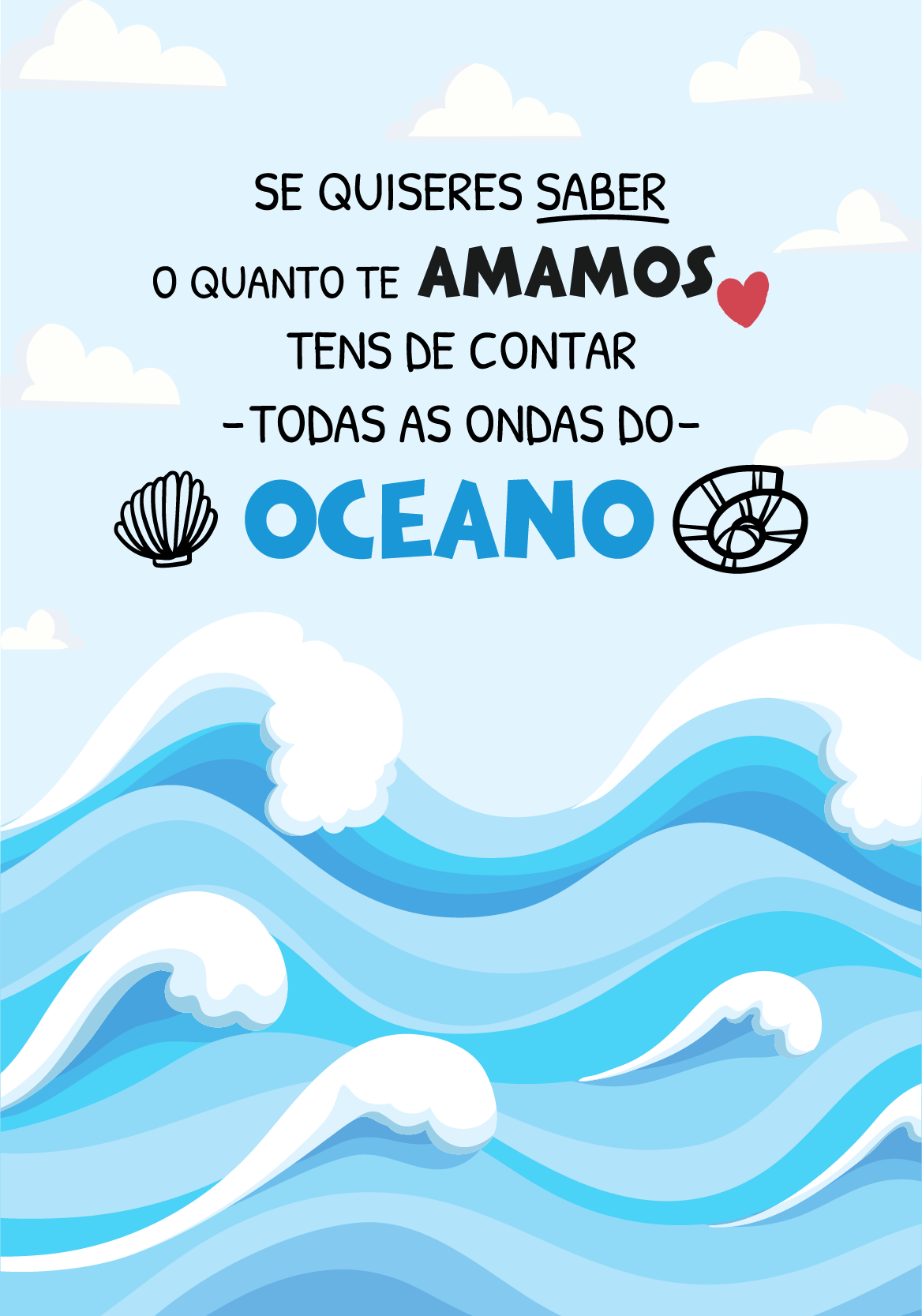 Poster de frases Todas as ondas do oceano - TenStickers