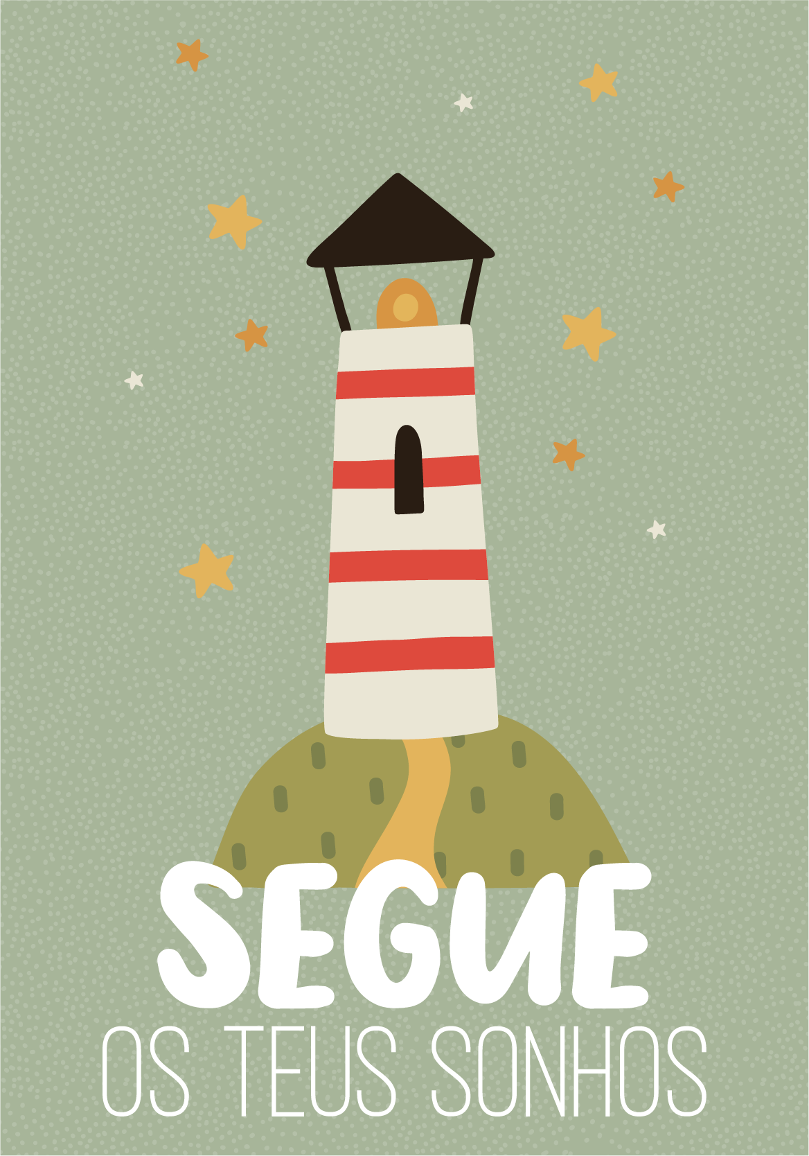 Poster farol com texto personalizável - TenStickers