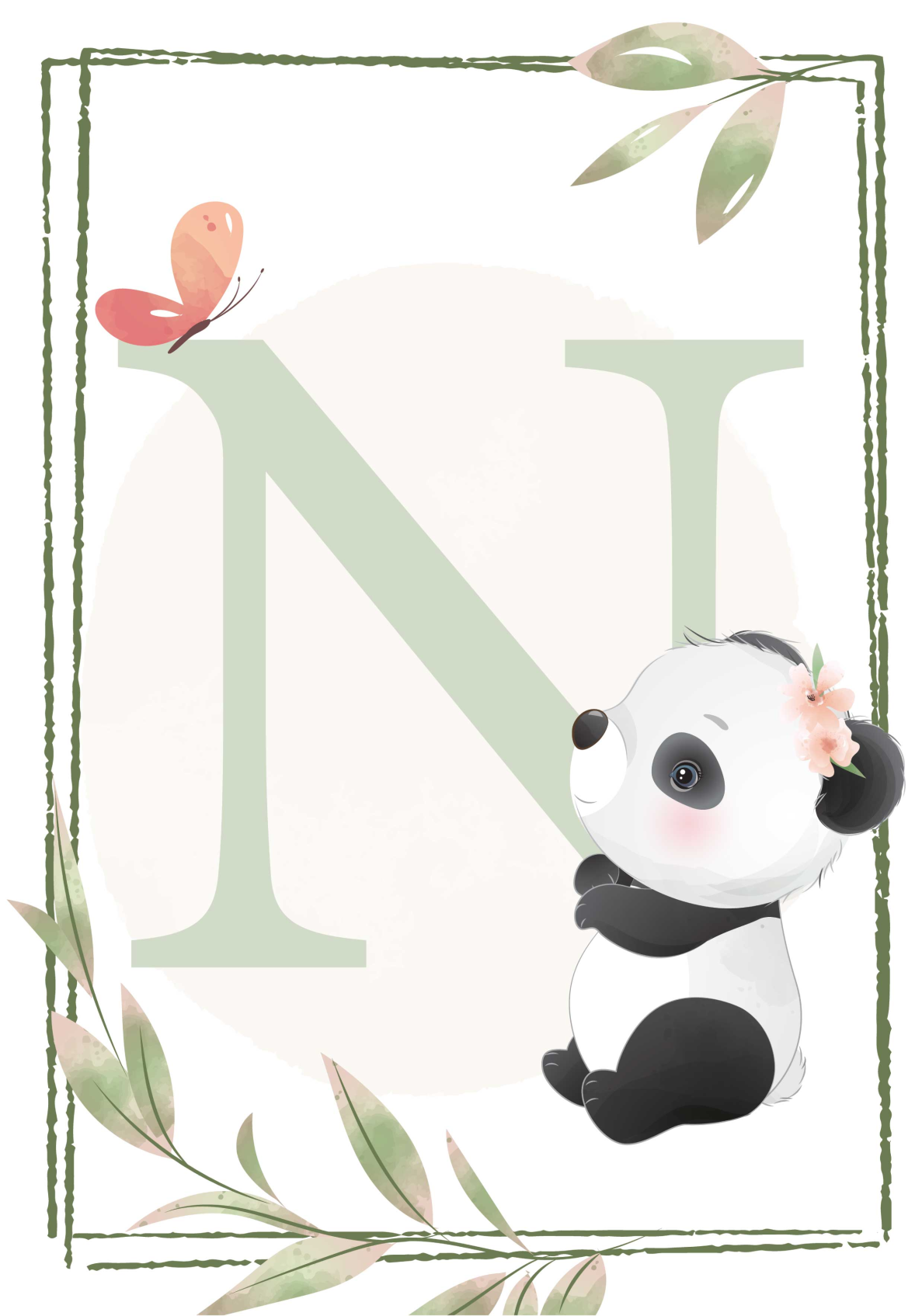 Poster infantil panda fofo - TenStickers