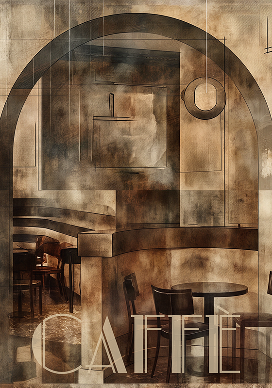 Poster art déco café - TenStickers
