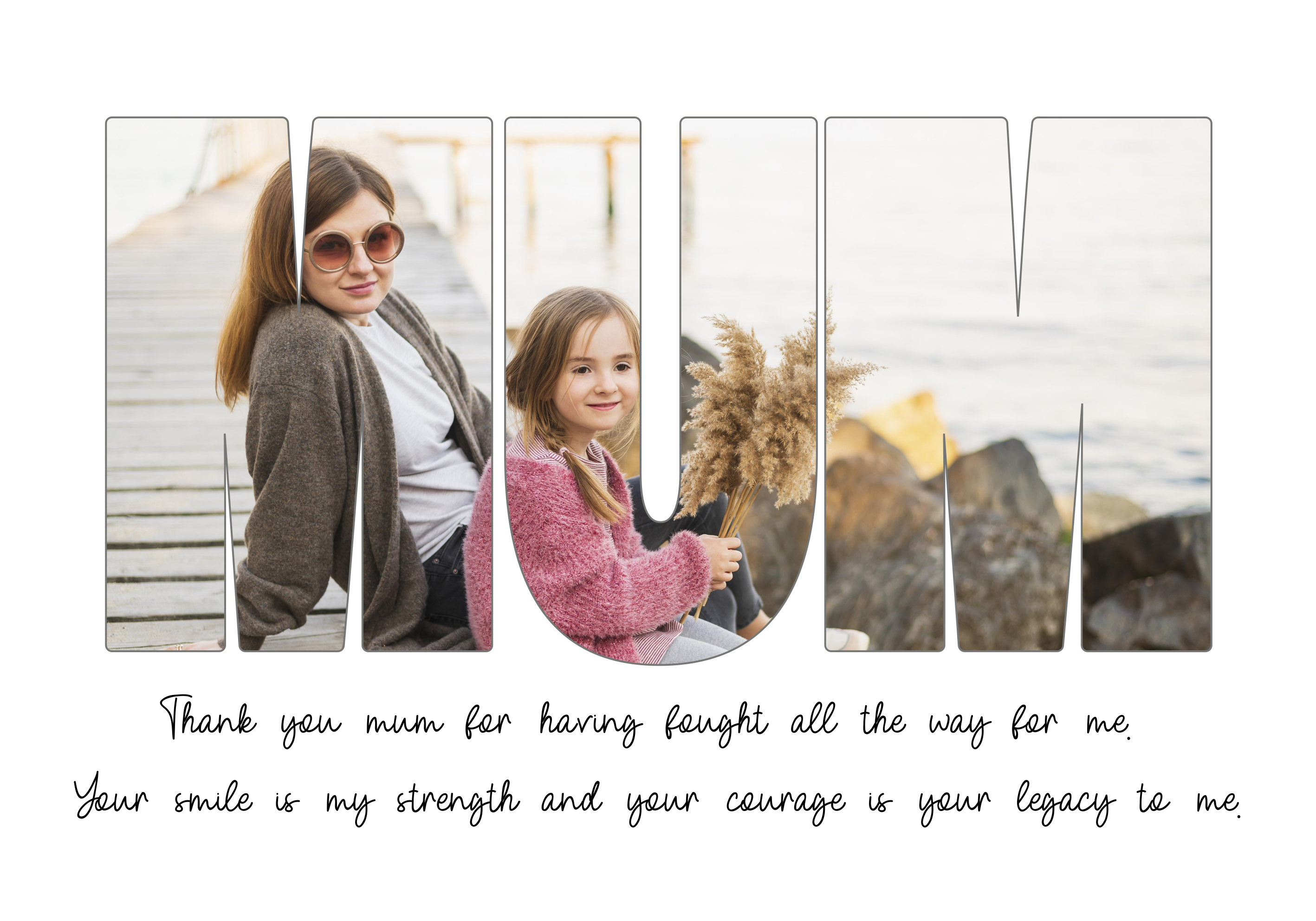 Poster para sala obrigado mãe - TenStickers