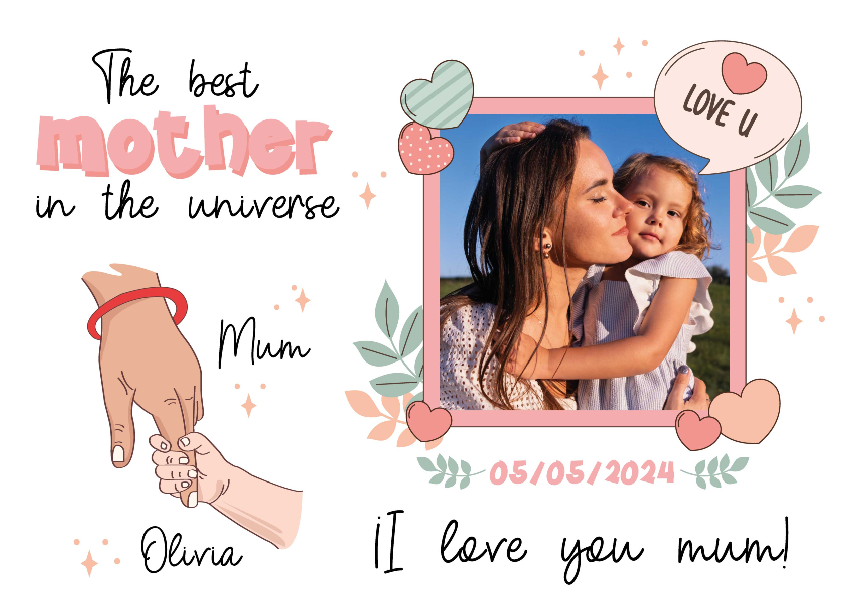 Poster para sala a melhor mãe do universo - TenStickers