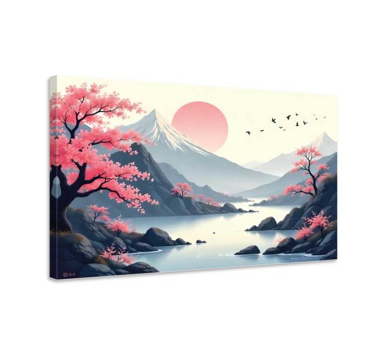 Quadro de paisage paisagem japonesa - TenStickers