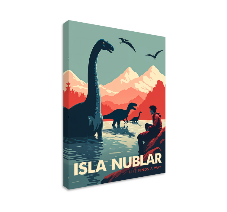 Quadro de dinossauro ilha nublar - TenStickers