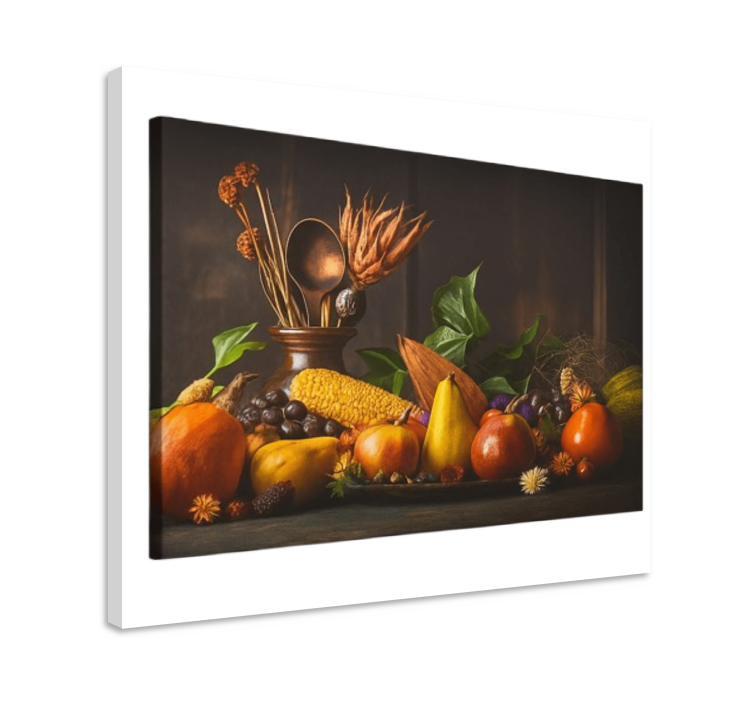 Quadro para cozinha design de frutas rústicas - TenStickers