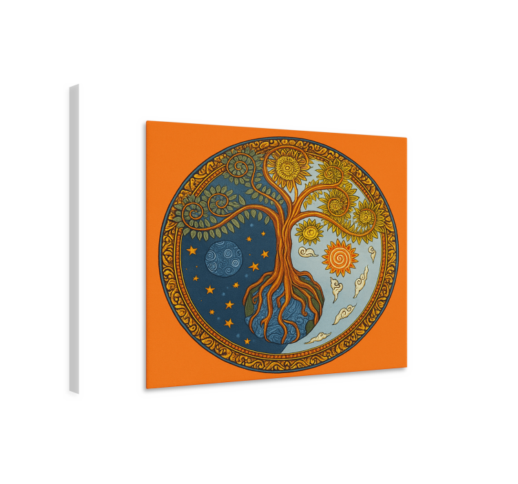 Quadro decorativo para sala árvore espiritual da vida - TenStickers