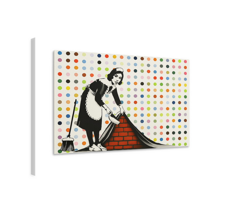 Quadro de arte varrendo colorido para debaixo do tapete - TenStickers