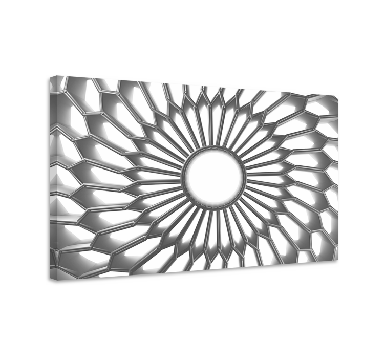 Quadro moderno Mandala diamante branco 3d - TenStickers