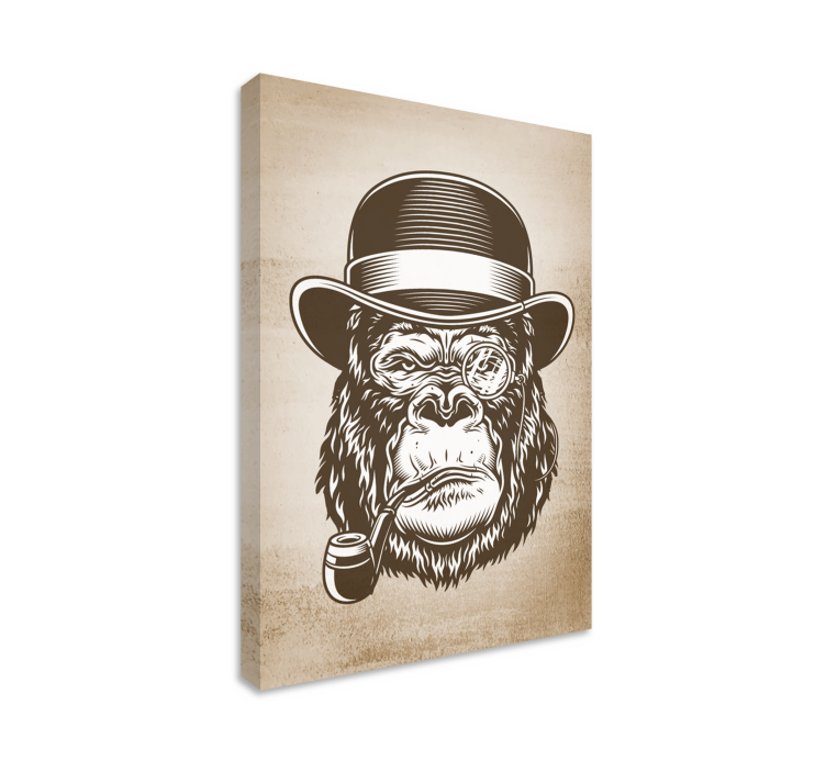 Quadro moderno Macaco fumando - TenStickers