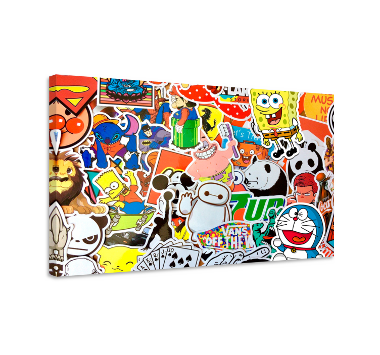 Quadro infantil Personagens de desenhos animados - TenStickers