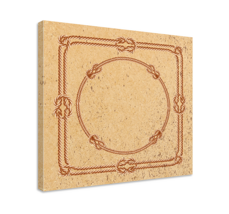 Quadro de figuras geométricas relevo de moldura de corda - TenStickers