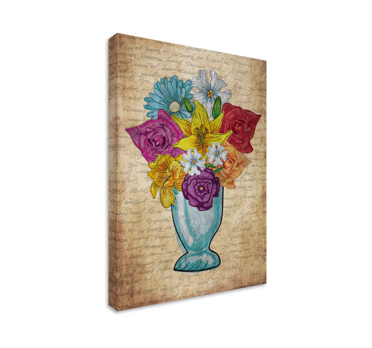 Quadro de flores vaso de flores - TenStickers
