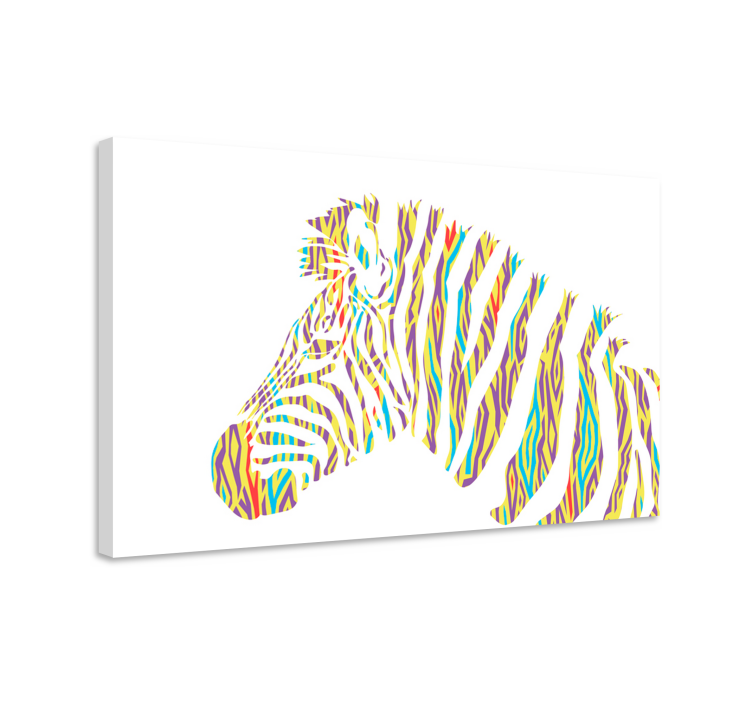 Quadro animais Impressão em tela de animal zebra vintage - TenStickers