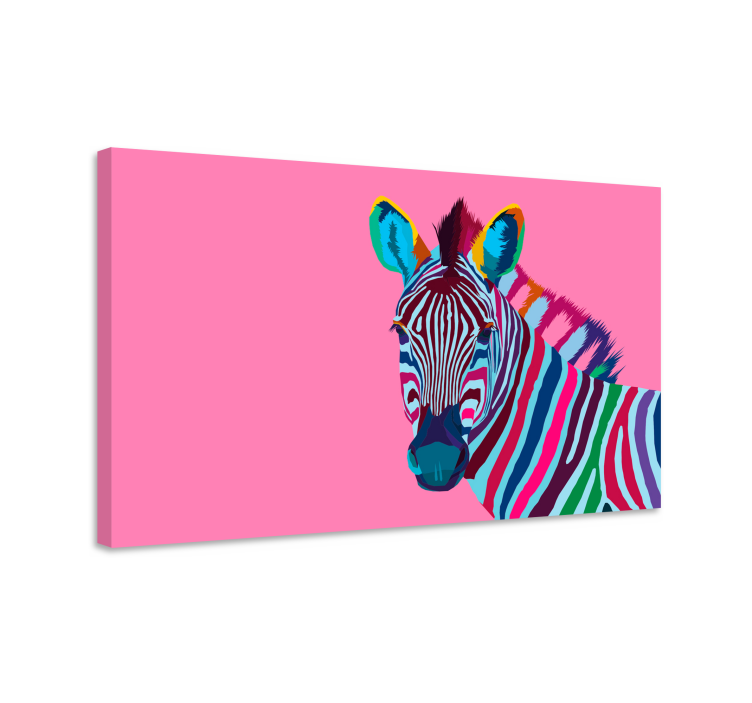 Quadro animais imagem vibrante de zebra - TenStickers