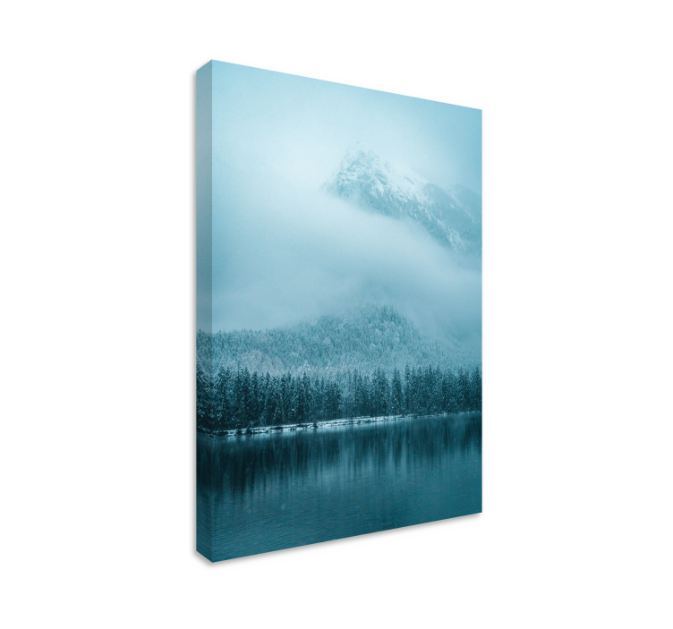 Quadro de paisage Neve da montanha do lago - TenStickers