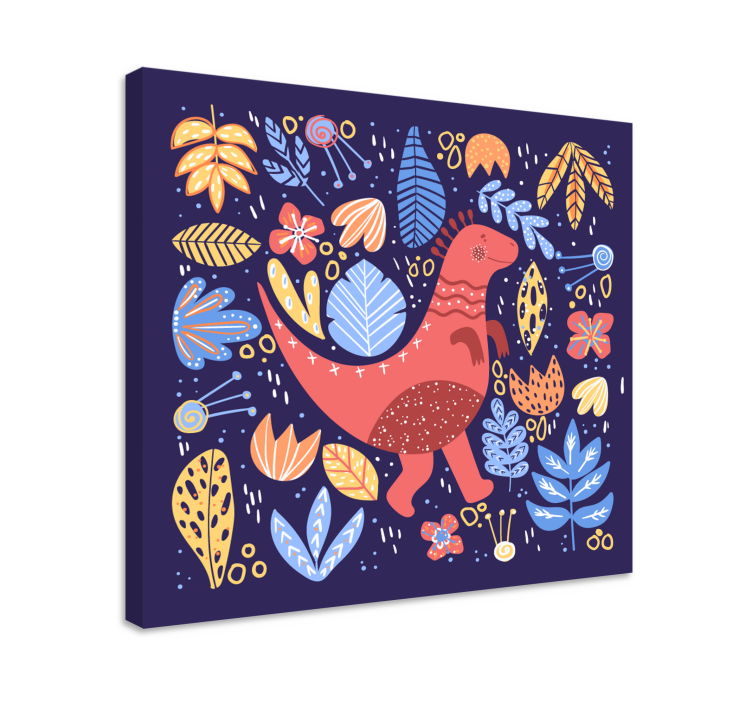 Quadro de dinossauro Desenho animado infantil - TenStickers