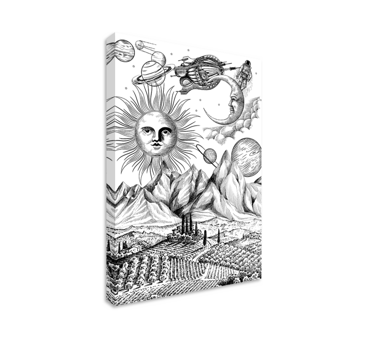 Quadro de arte Grande colagem do universo - TenStickers