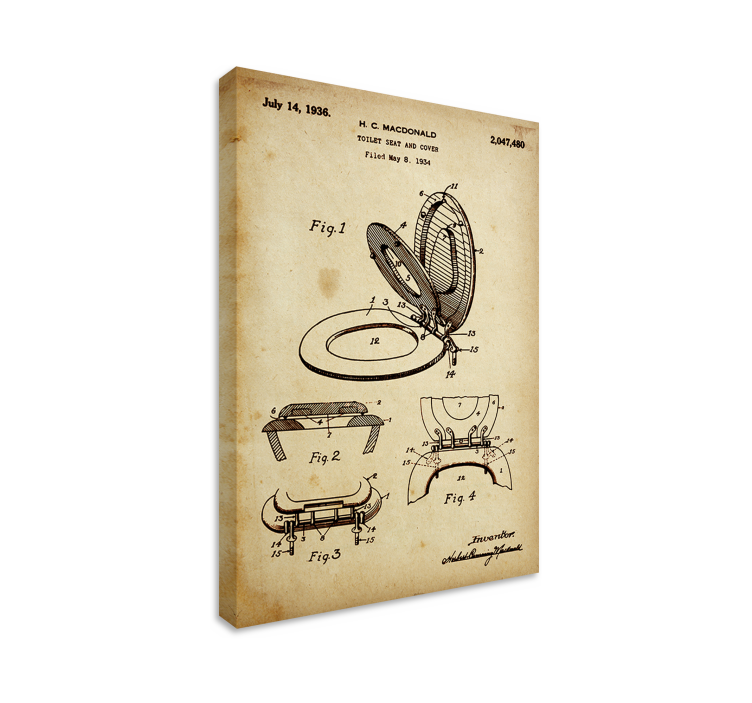 Quadro para a casa de banho Vintage - TenStickers