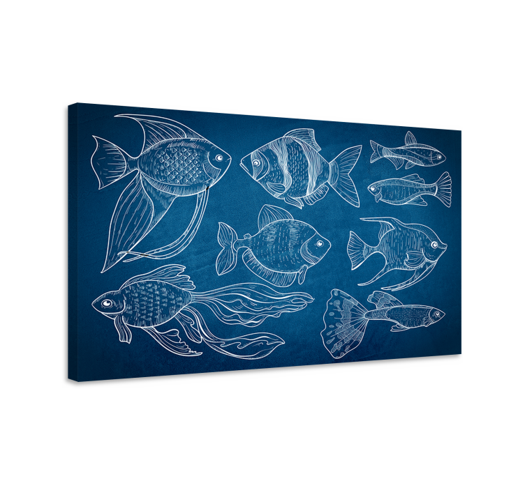 Quadro para a casa de banho Peixe marinho - TenStickers