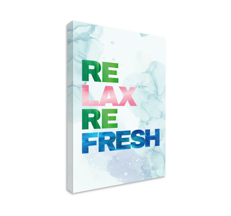 Quadro para a casa de banho Relaxe e refresque - TenStickers