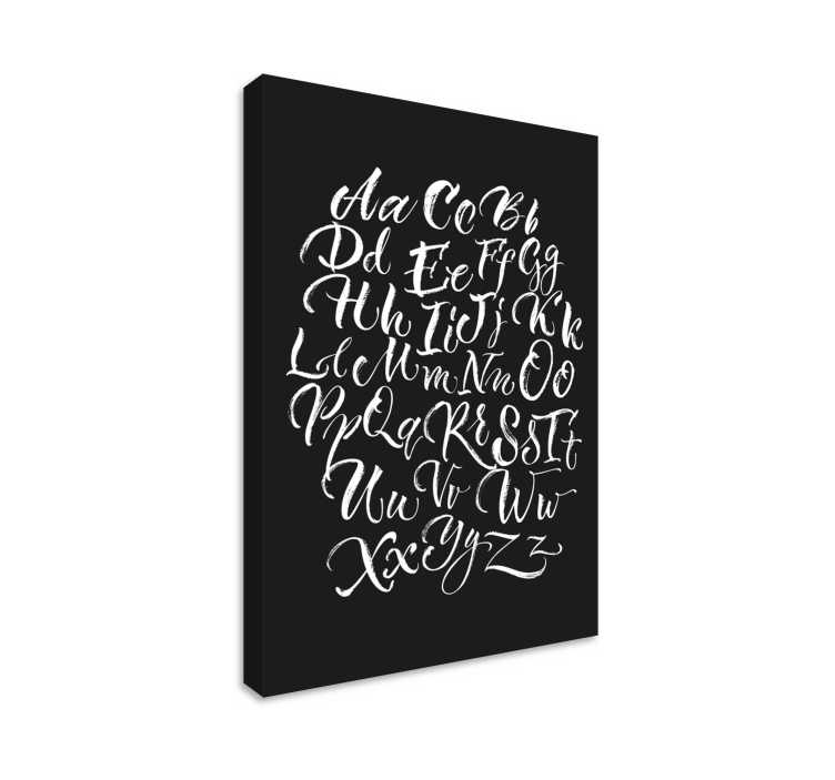 Quadro com o abecedário exibição de letras elegantes - TenStickers