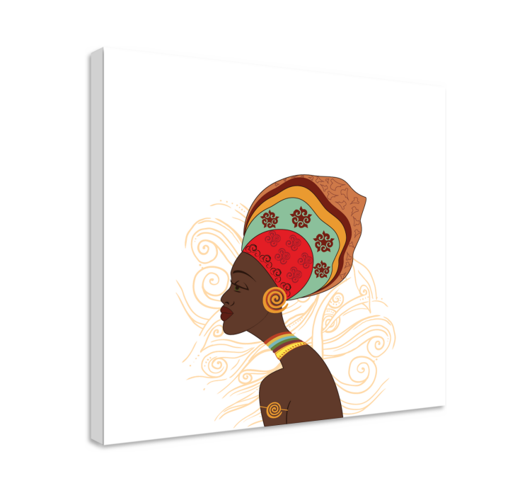 Quadros decorativos personagens silhueta africana elegante - TenStickers