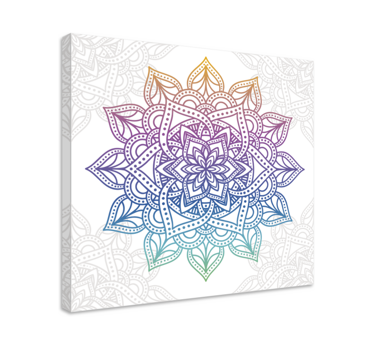 Quadro com mandala Gradiente colorido - TenStickers