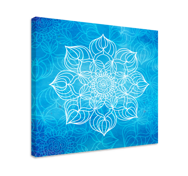 Quadro com mandala Respingo de tinta azul - TenStickers