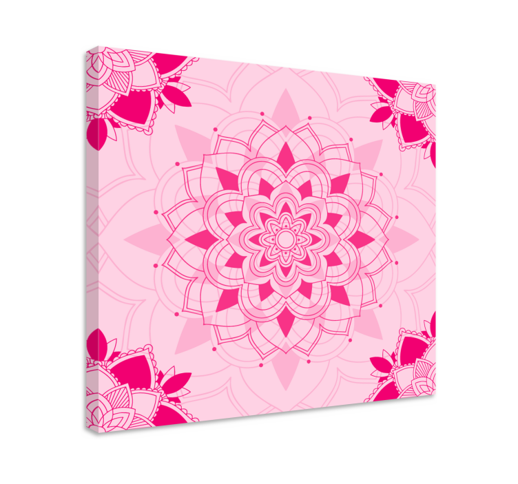 Quadro com mandala Mandala rosa brilhante - TenStickers