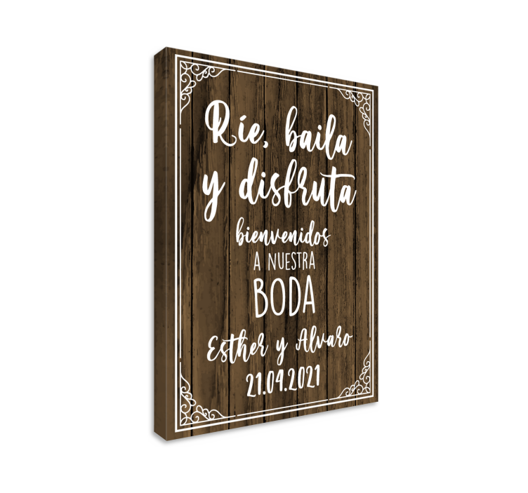 Quadro com letras para recepção de casamento - TenStickers