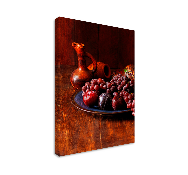 Quadro Decorativo de vinícola uvas deliciosas ameixas - TenStickers