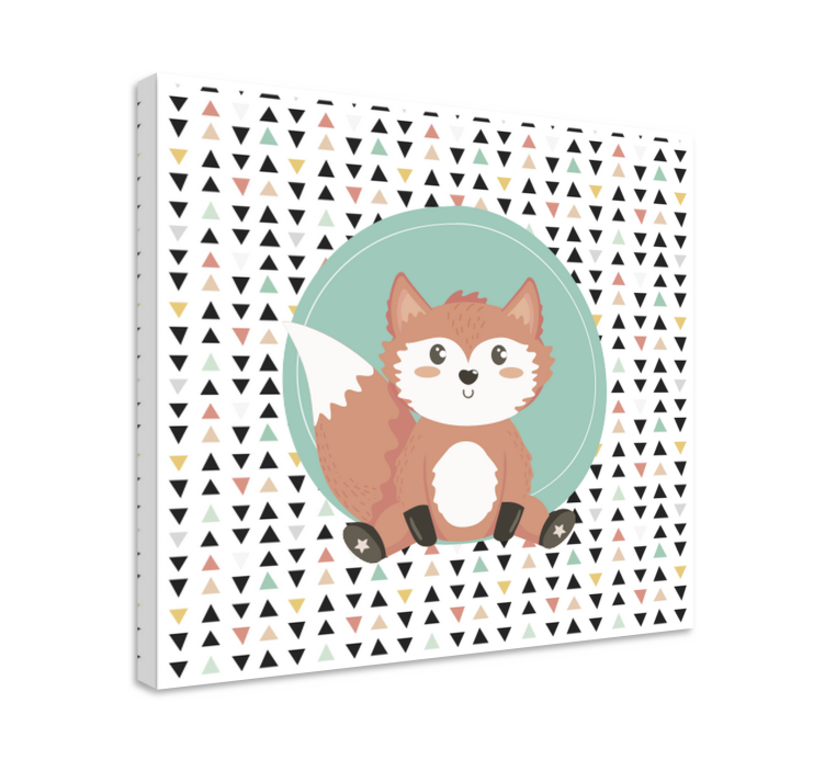Quadro para bebê Desenho animado de raposa bebê fofo - TenStickers