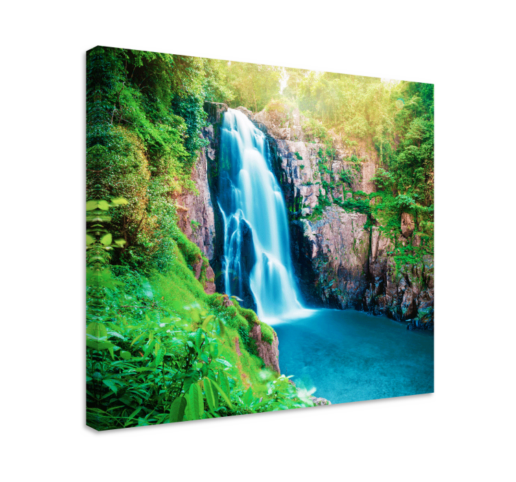 Quadro de paisage cena de cachoeira exuberante - TenStickers