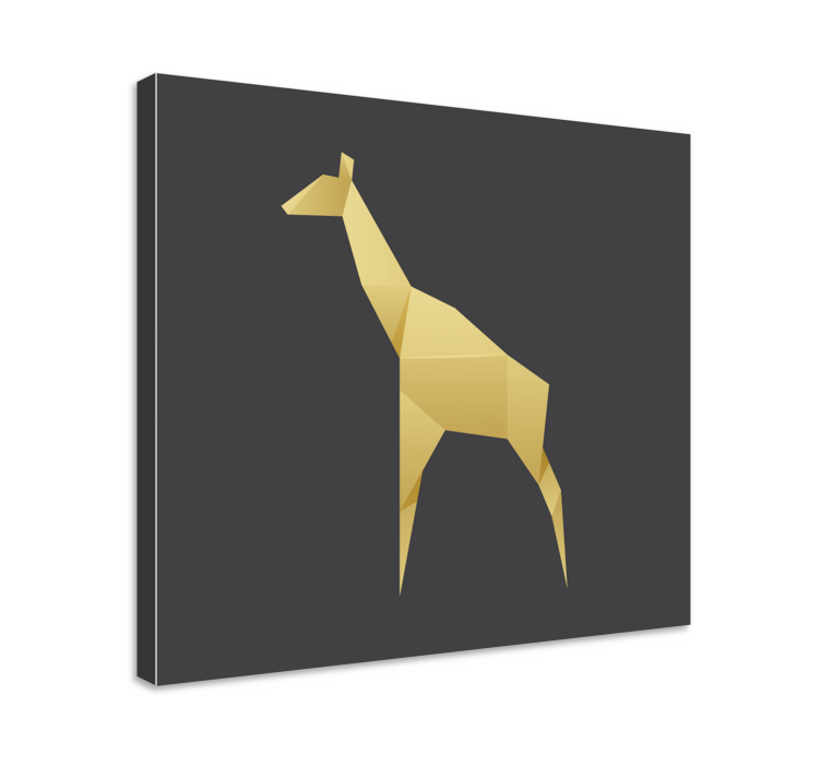 Quadro animais Girafa de origami - TenStickers
