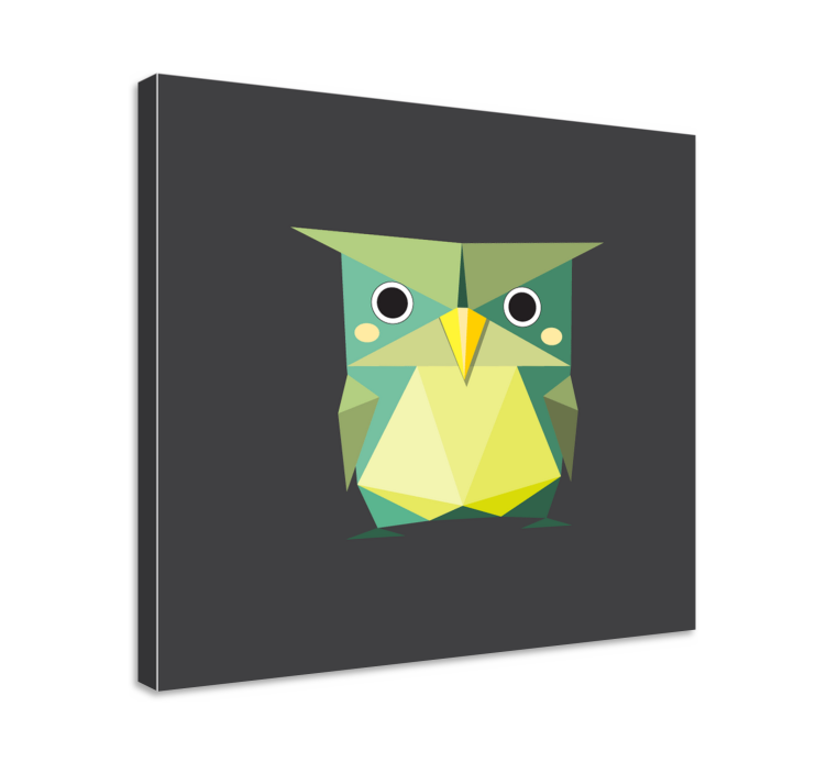 Quadro animais Coruja de origami - TenStickers