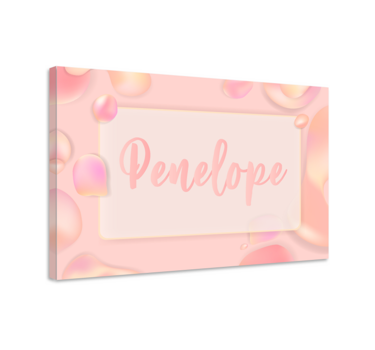 Quadro personalizável exibição elegante de nome - TenStickers