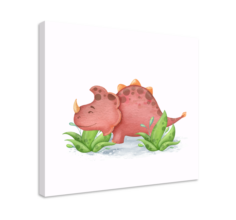 Quadro de dinossauro bebê triceratops - TenStickers